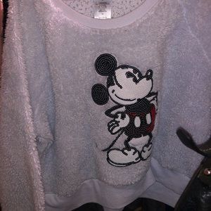 White long sleeve Mickey Mouse shirt